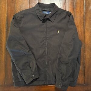 Ralph Lauren Black Lightweight Shirt Jacket with Collared Design